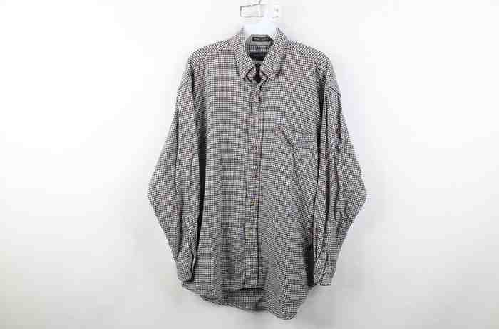 Vintage Vintage 90s Streetwear Houndstooth Flannel Button Down Shirt Size US M / EU 48-50 / 2 - 1 Thumbnail
