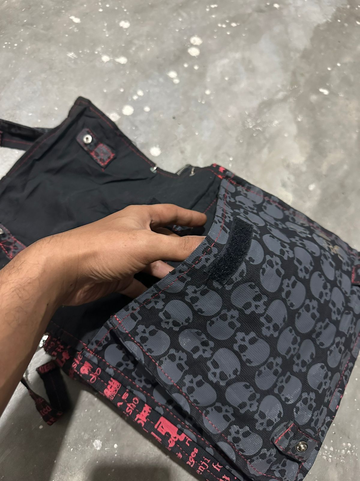 Japanese Brand Beautiful Punk Bondage Bag Skull Body Line Blood Storm Size ONE SIZE - 19 Thumbnail