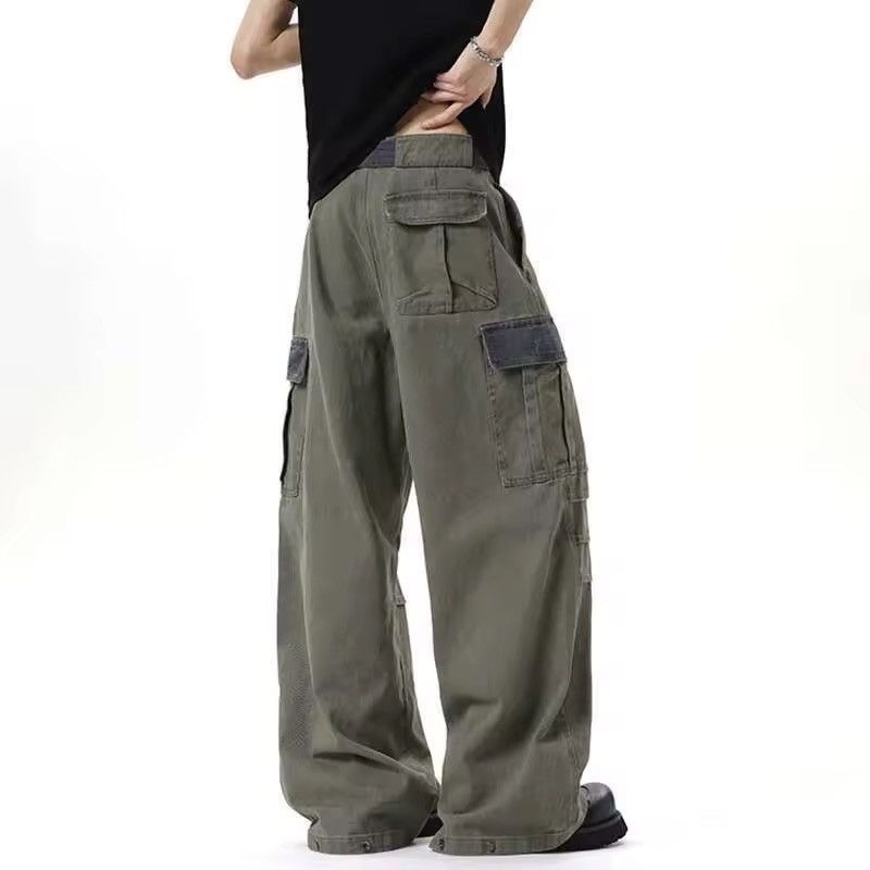 Designer × Jean Streetwear Cargo Grunge Baggy Loose Washed Jeans Size US 32 / EU 48 - 3 Thumbnail