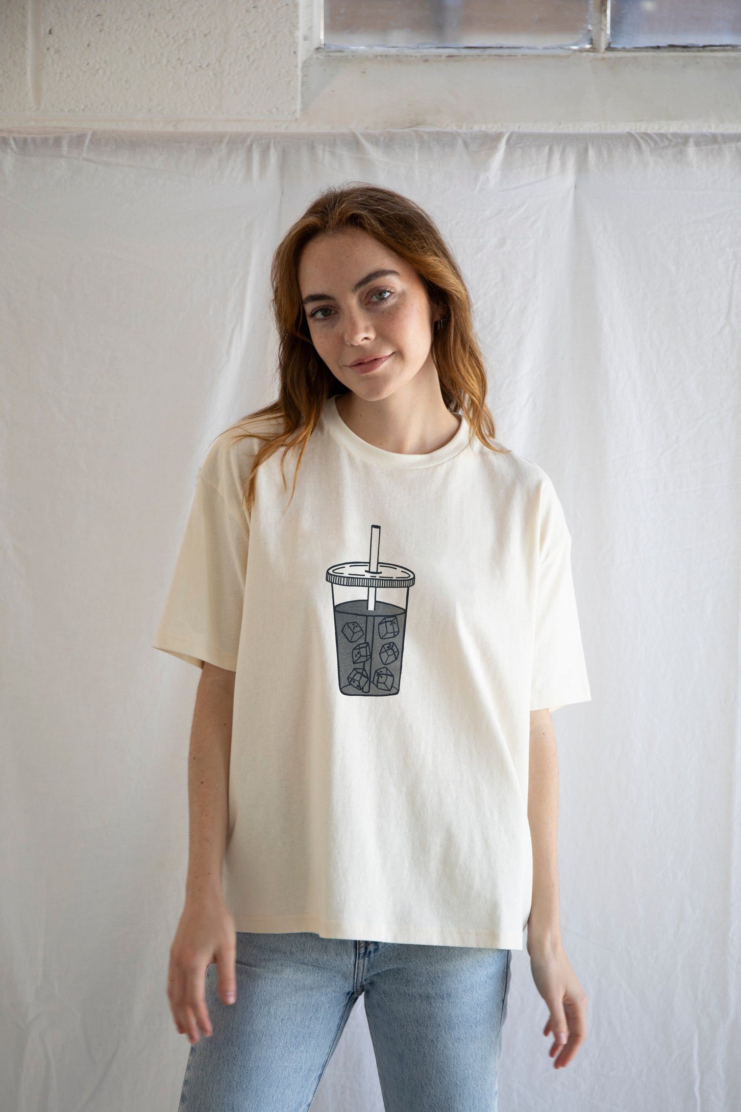 Designer × The Unbranded Brand Coffee T-Shirt, Iced Coffee Graphic Tee, Foodie Shirt Size US M / EU 48-50 / 2 - 1 Thumbnail