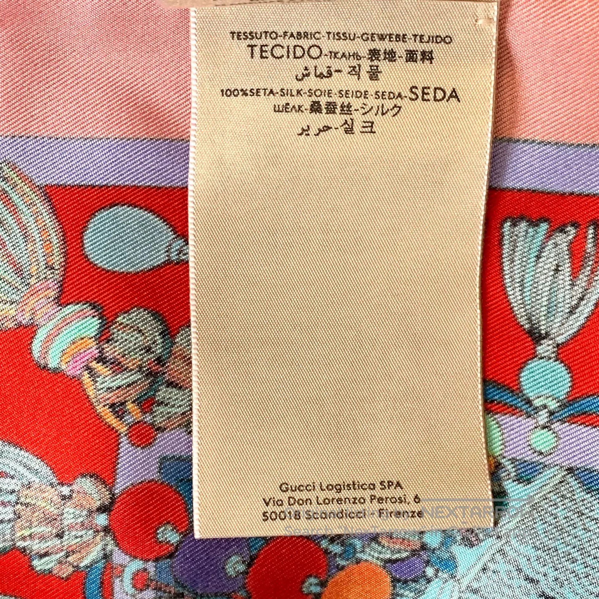 Gucci Gucci Silk Square Scarf with Fringe. Size ONE SIZE - 8 Thumbnail