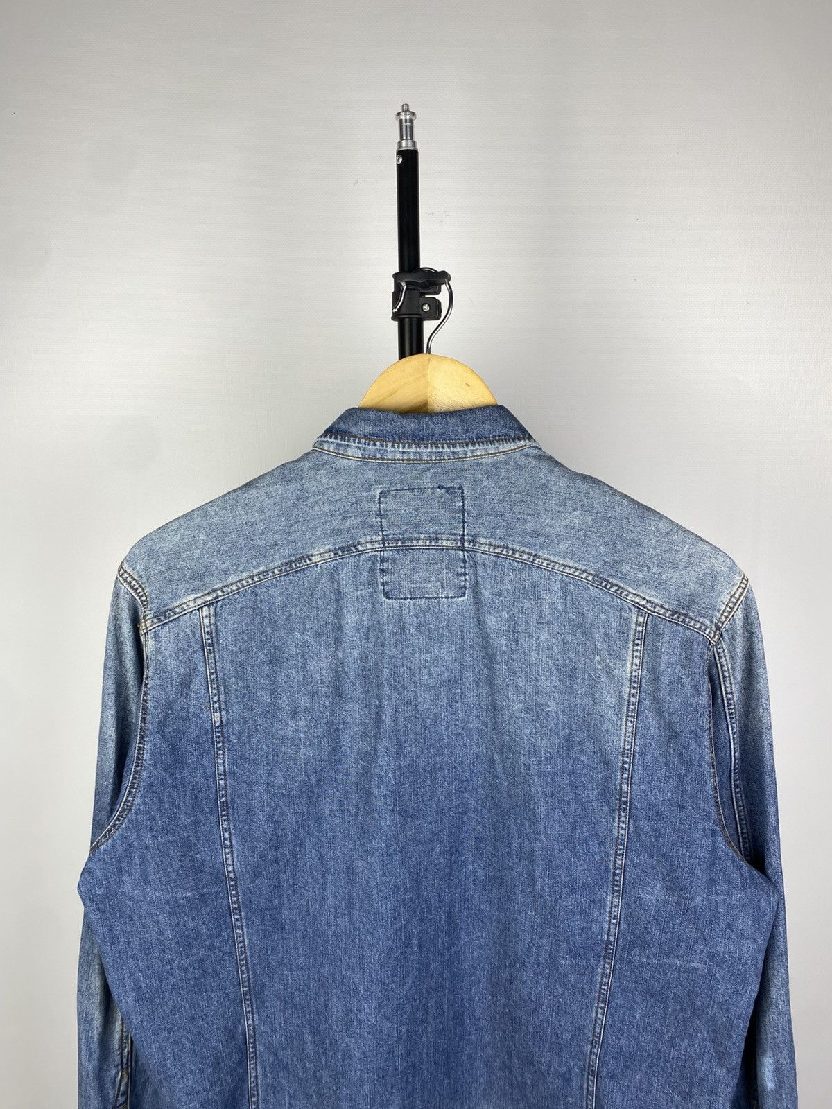 G-Star × Vintage G-Star Raw Distressed Patch Work Denim Shirt Blue Western Size US M / EU 48-50 / 2 - 7 Thumbnail