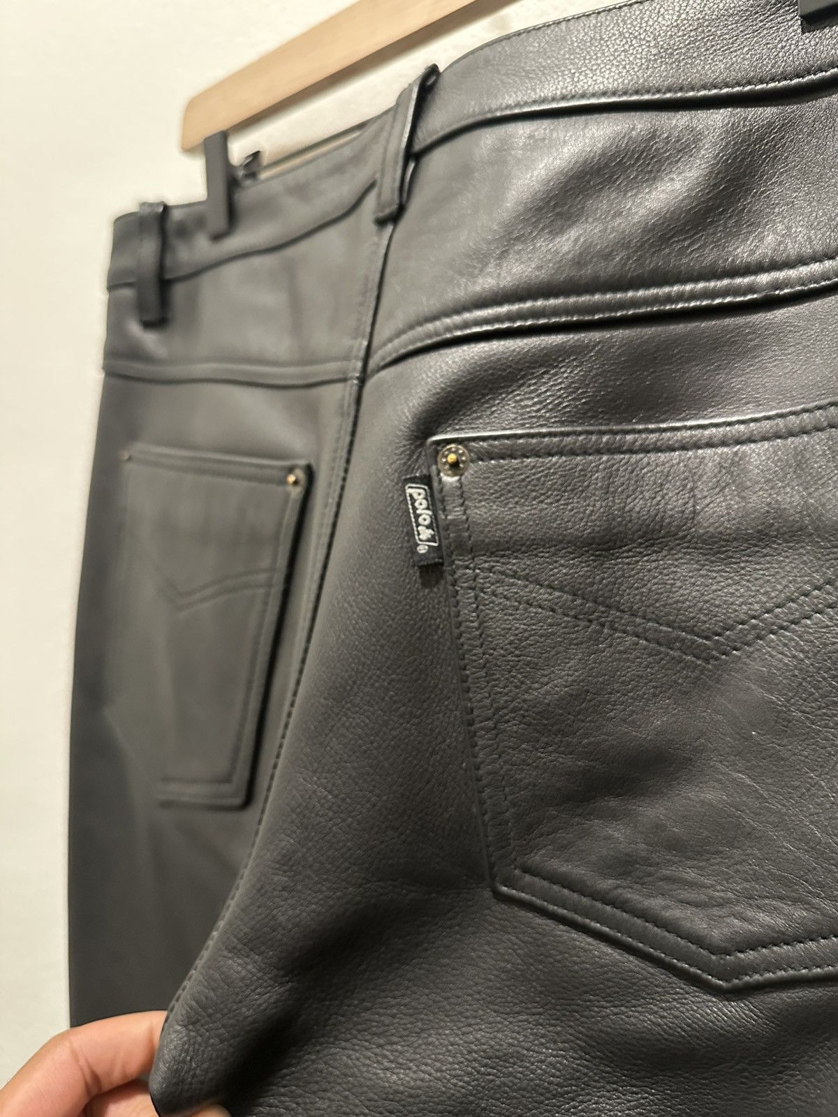 Vintage Black Leather Trousers Size US 34 / EU 50 - 3 Thumbnail