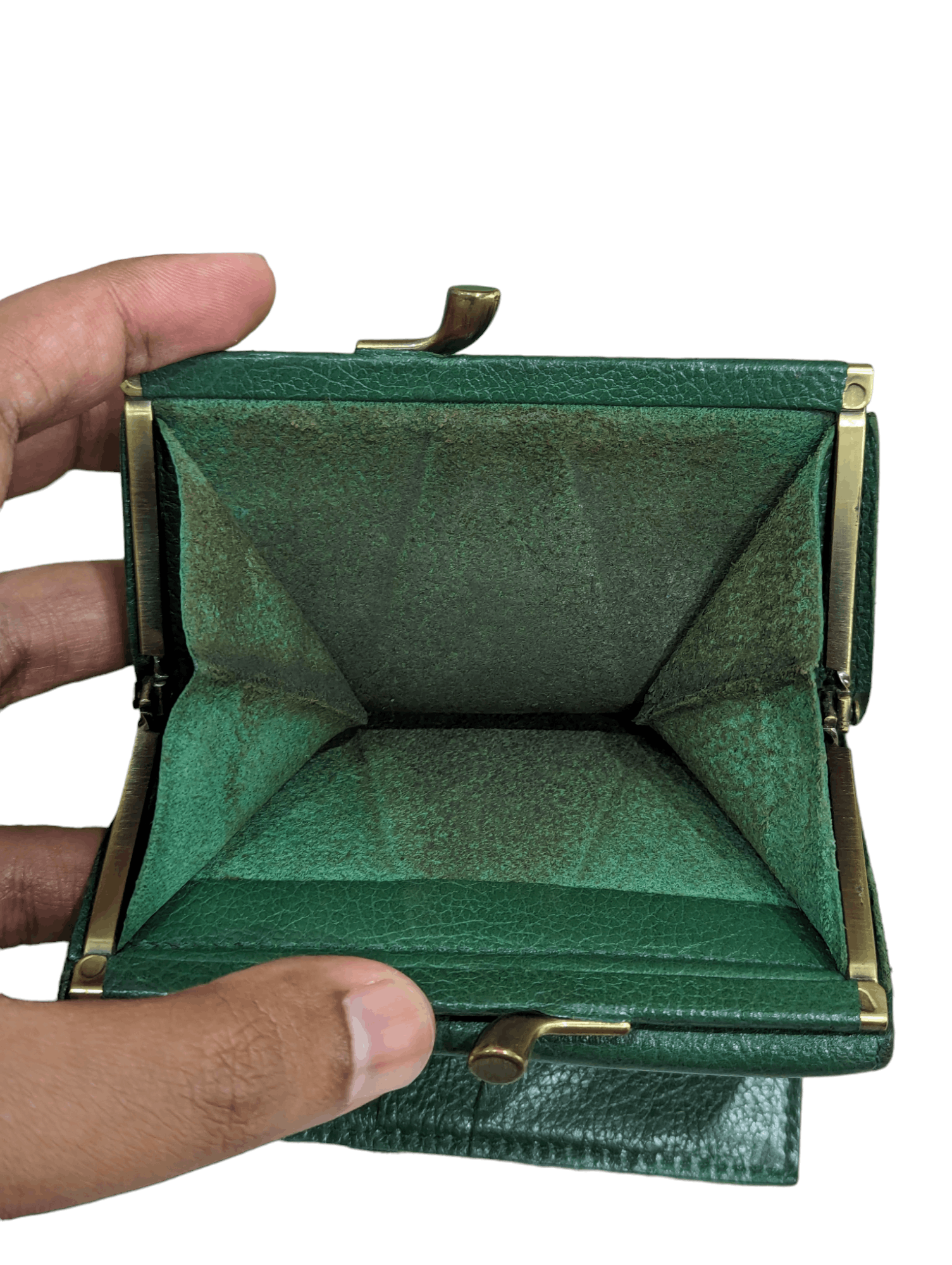 Il Bisonte Il Bisonte Purse Bi-fold Wallet Green Cowhide Size ONE SIZE - 12 Thumbnail