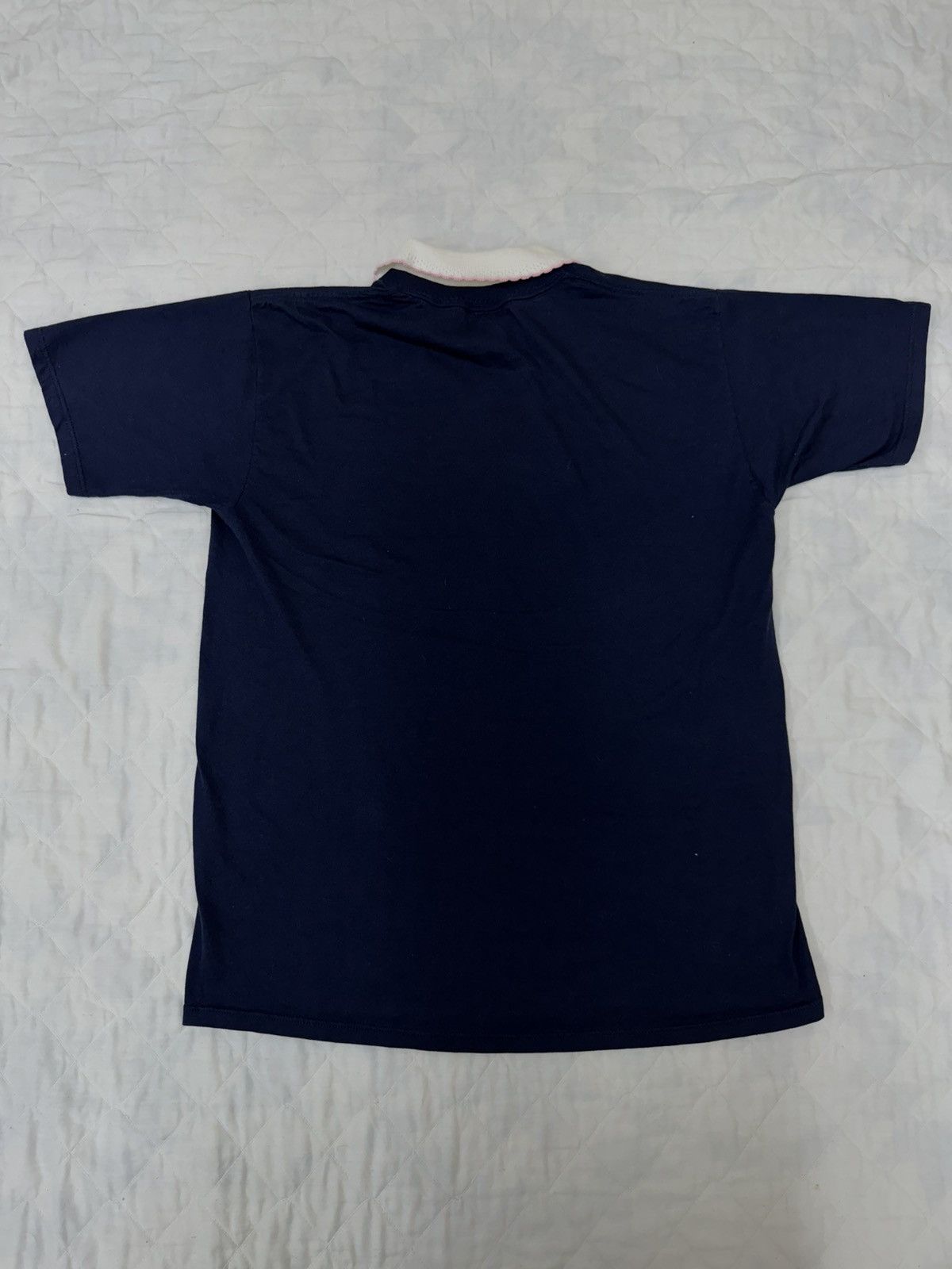 Jerzees Vintage 90s Patchwork Hearts Collared T-Shirt Size US L / EU 52-54 / 3 - 4 Thumbnail
