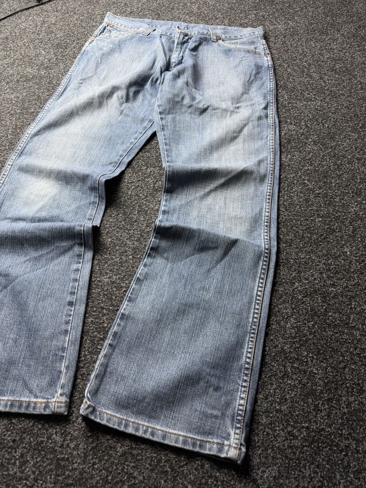 Wrangler Wrangler 90s USA Western Cowboy Vintage Light Wash Jeans Y2K Size US 35 - 3 Thumbnail