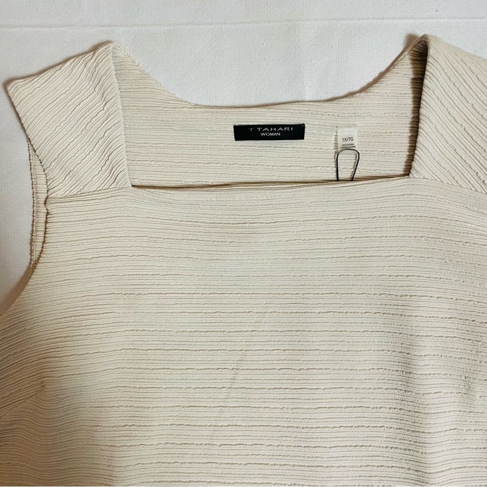 Elie Tahari NWT New T Tahari Textured Shell Sleeveless Top Size 1X Size XL / US 12-14 / IT 48-50 - 5 Thumbnail