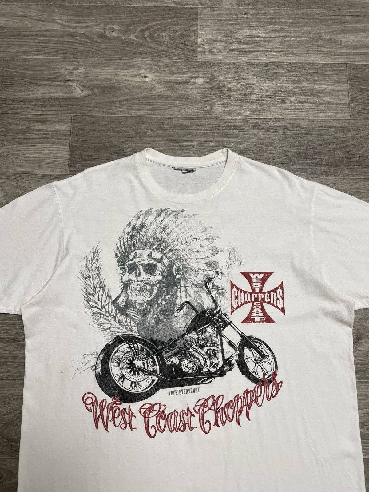 West Coast Choppers Vintage West Coast Choppers Fuck Everybody T-Shirt Size US XL / EU 56 / 4 - 3 Thumbnail