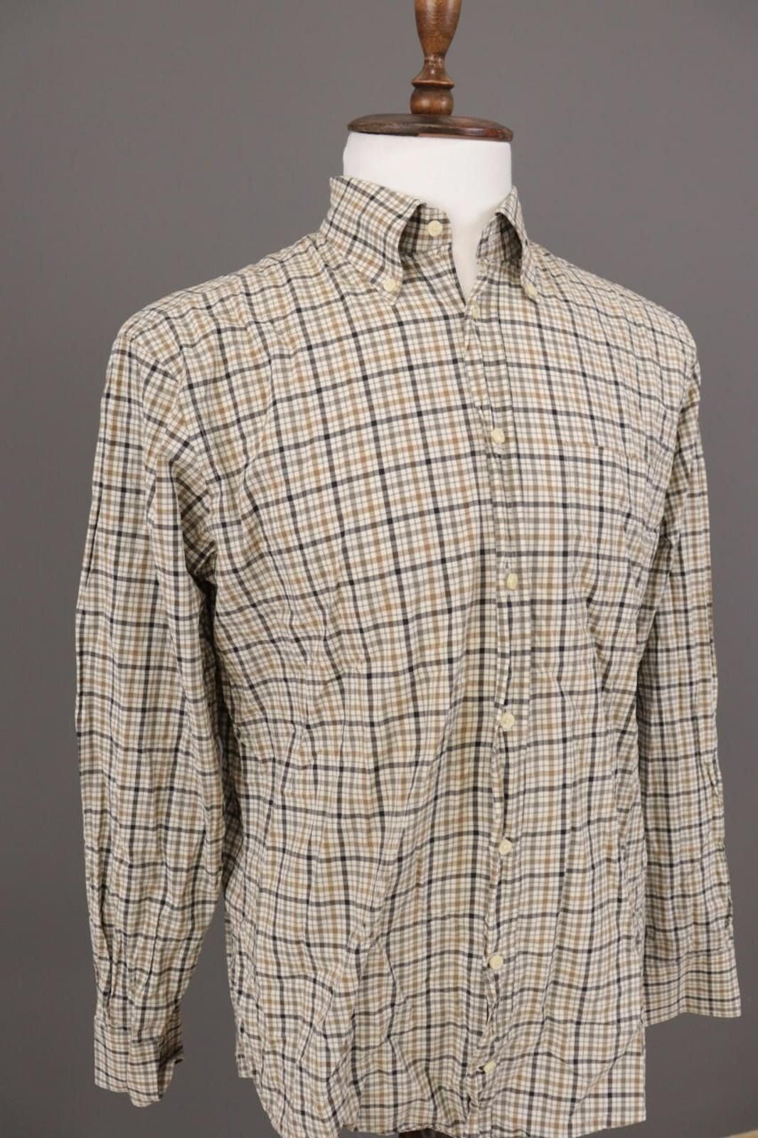 Designer Van Laack Royal Multicolor Check Button Down Shirt Size L Size US L / EU 52-54 / 3 - 5 Thumbnail