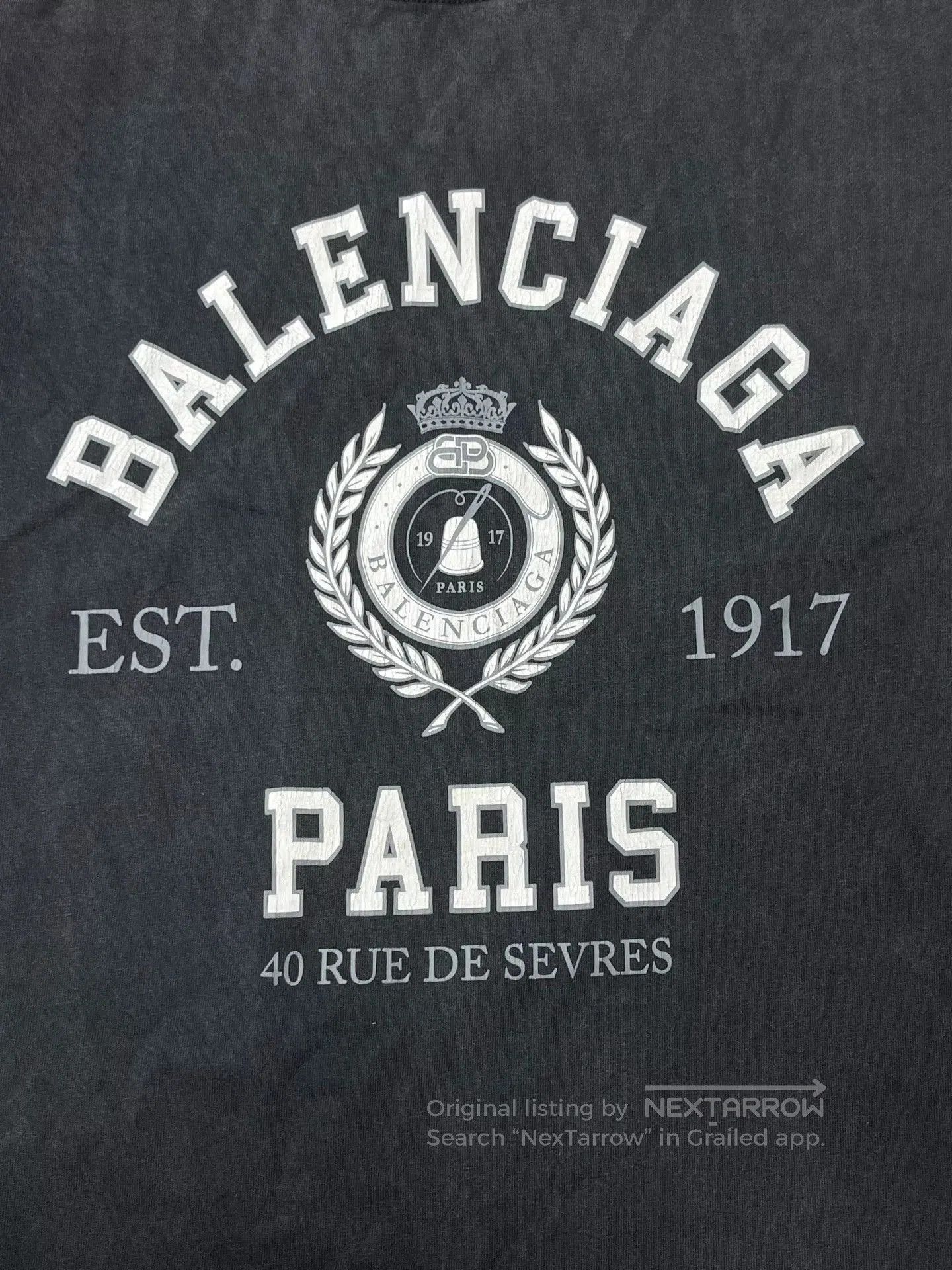 Balenciaga Balenciaga 1917 Logo Distressed Print T. Size M / US 6-8 / IT 42-44 - 3 Thumbnail