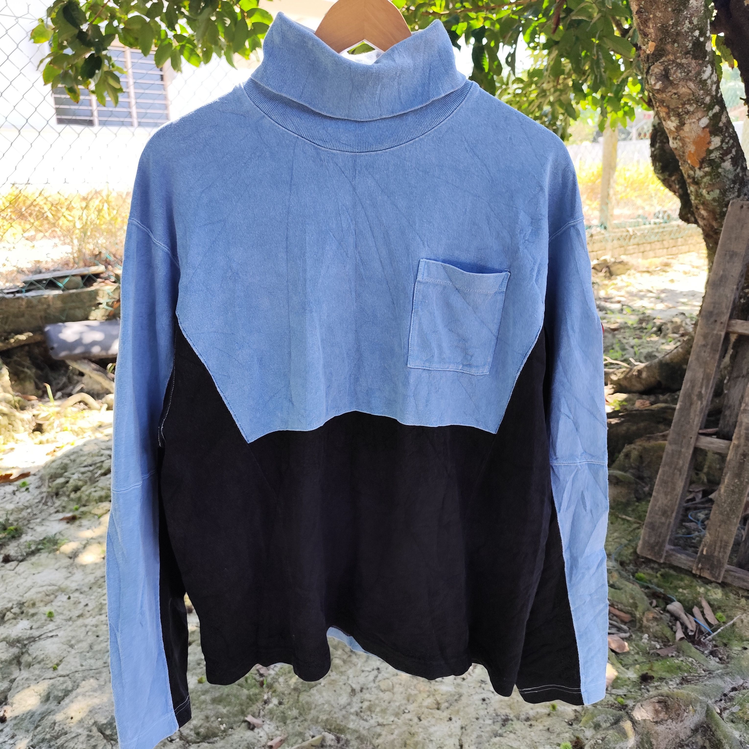 Cav Empt 🇯🇵CAV EMPT OVERDYE TURTLE NECK LONG SLEEVE BLUE/BLACK TEE Size US M / EU 48-50 / 2 - 2 Thumbnail