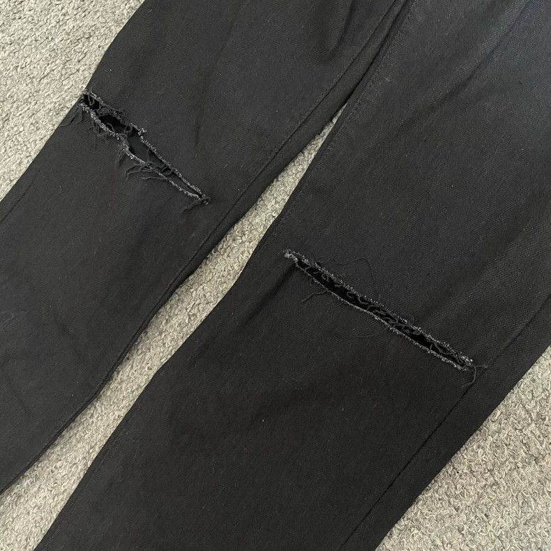 Saint Laurent Paris Saint Laurent ParisD02 Black Knife Cut Jeans 2504-Nextarro Size US 30 / EU 46 - 3 Thumbnail