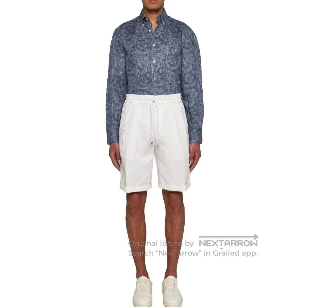 Brunello Cucinelli Brunello Cucinelli Men's Linen Print Shirt. Size US M / EU 48-50 / 2 - 8 Thumbnail