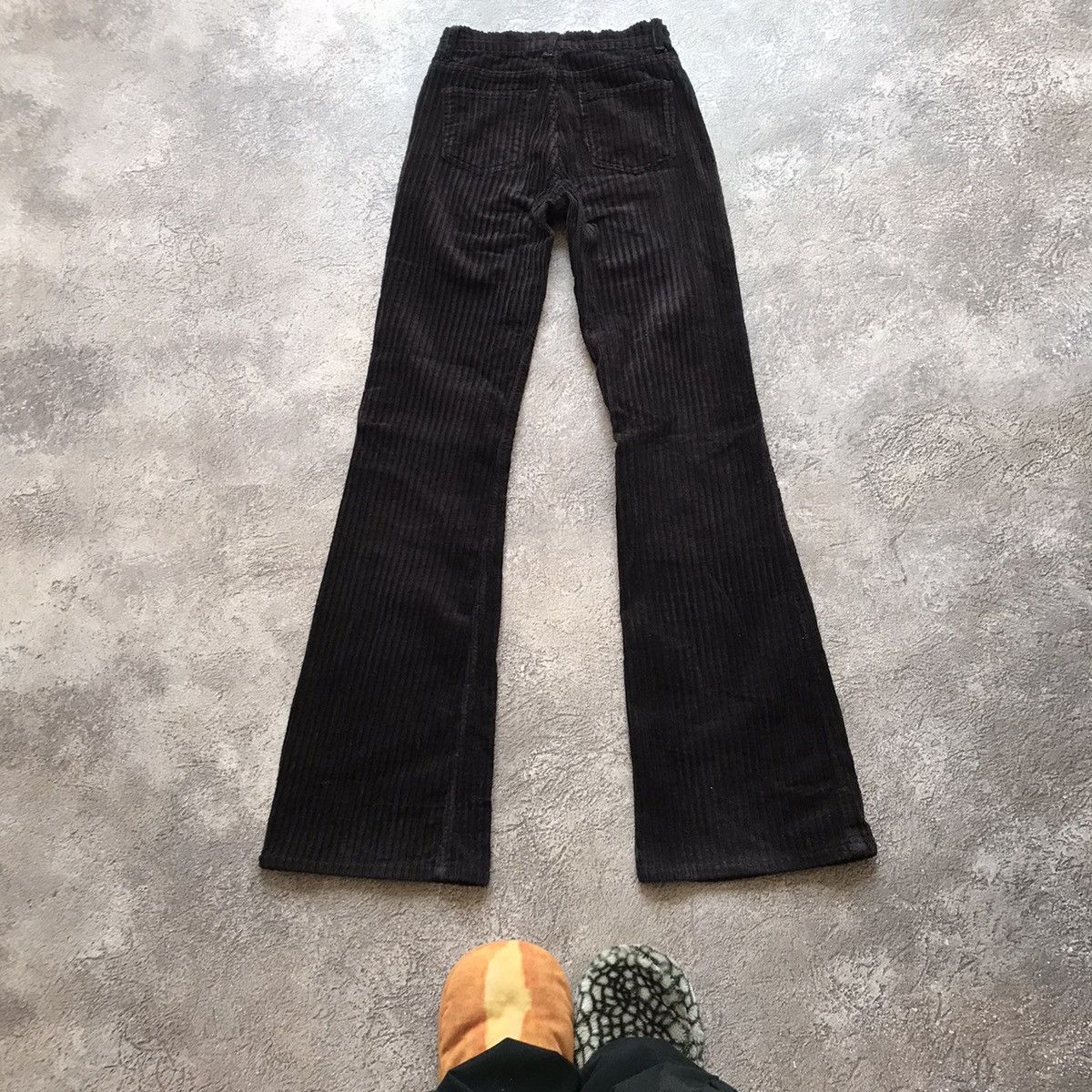 Vintage Vintage Y2K Baggy Wide Leg Velveteen Pants Grunge Logo 27 Size US 27 - 4 Thumbnail