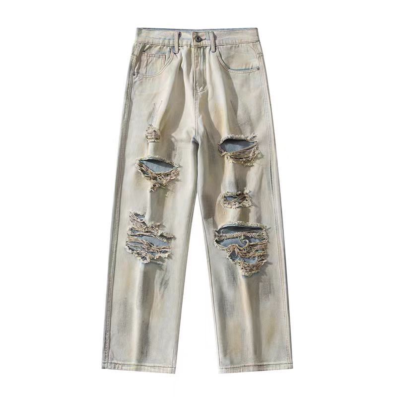Japanese Brand × Jean Street Hip Hop Vintage Ripped Washed Jeans Size US 32 / EU 48 - 1 Thumbnail