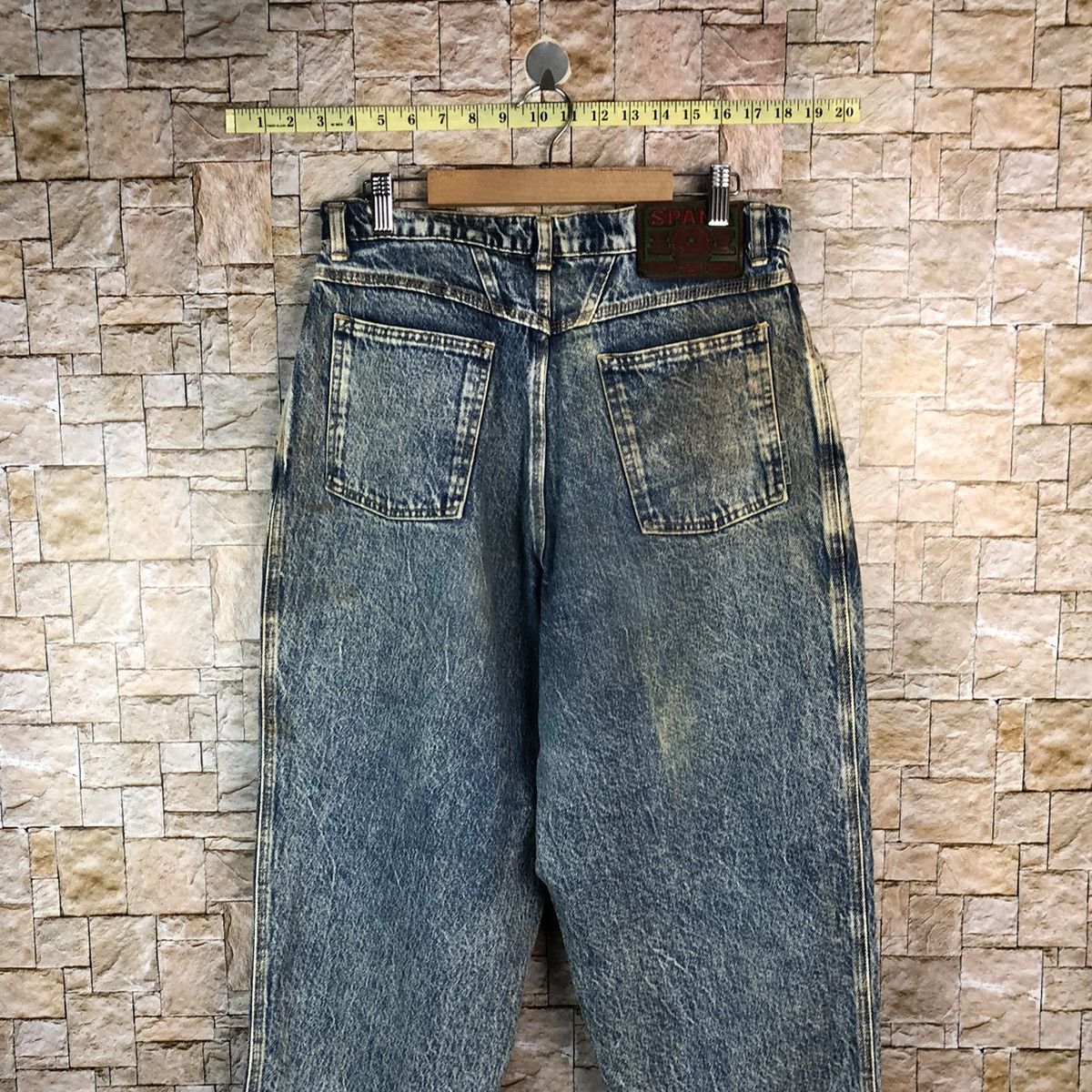 Big John Big John vintage dirty Spana Blue Denim Pants #A1000 Size US 31 - 13 Thumbnail