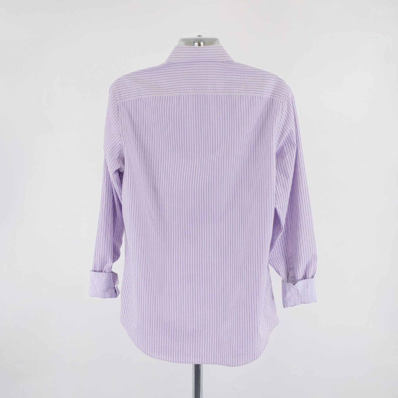 Egara Egara Non-Iron Slim Fit Large Tall 16-16.5 Purple Plaid Flip Size US L / EU 52-54 / 3 - 8 Thumbnail