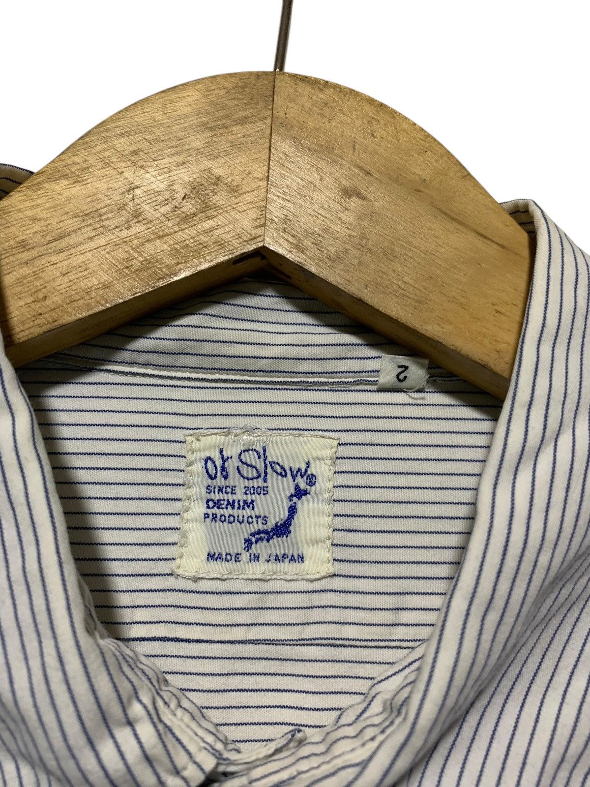 Orslow Orslow diagonal striped shirt Size US M / EU 48-50 / 2 - 9 Thumbnail