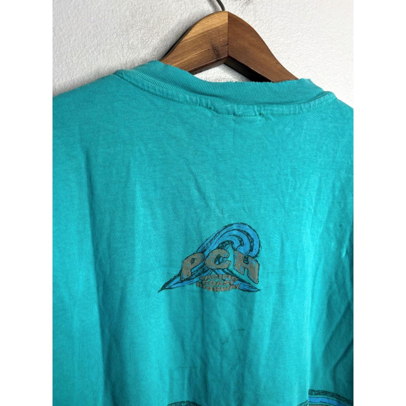 Vintage VTG Pacific Coast Highway T-Shirt Crew Neck Short Sleeve 90s Green L Mens Size US L / EU 52-54 / 3 - 7 Thumbnail