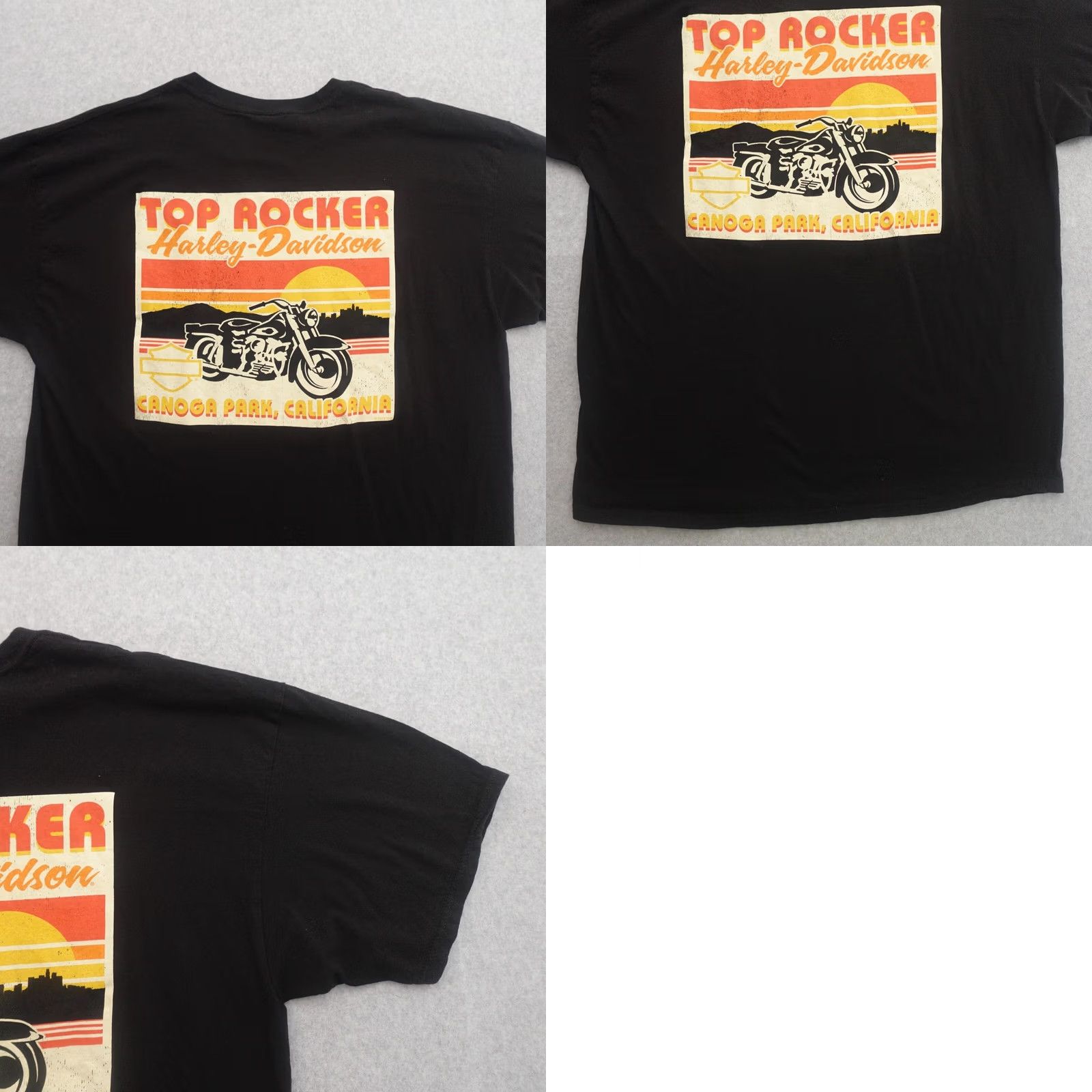 Harley Davidson Harley-Davidson T-Shirt Harley-Davidson Shirt 2XL Black Mens Short Sleeve Vintage Rocker Canoga Park Tshirt Size US XXL / EU 58 / 5 - 9 Thumbnail