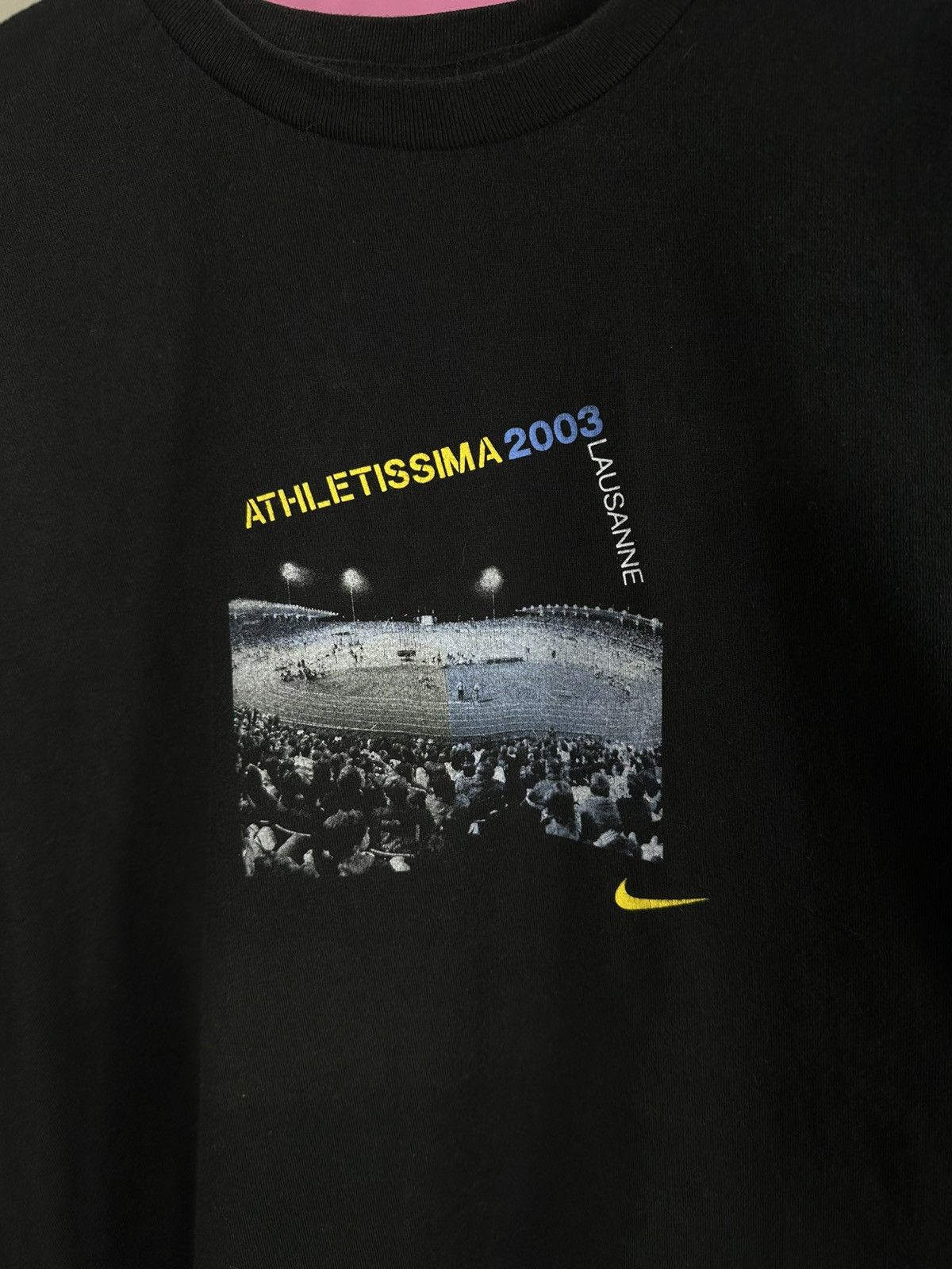 Nike Nike Athletissima 2003 T Shirt Swoosh Lausanne Printed Logo Size US L / EU 52-54 / 3 - 9 Thumbnail