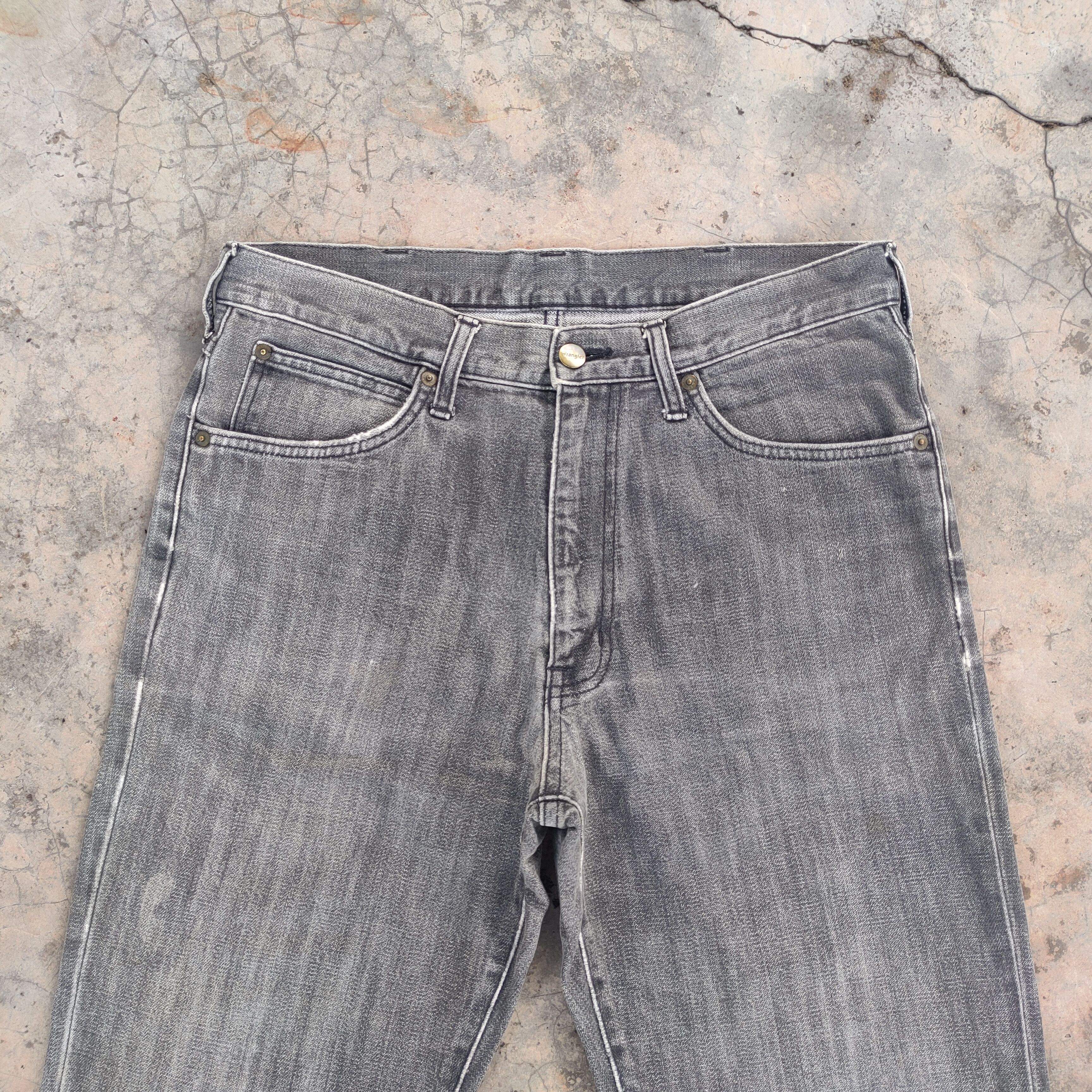 Jean × Vintage × Wrangler VINTAGE WRANGLER FADED BLACK DISTRESSED JEANS DENIM PANTS Size US 33 - 3 Thumbnail