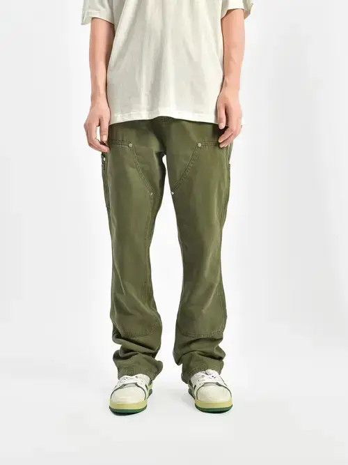 Japanese Brand × Vintage multi function fade work carpenter flared cargo pants Size US 34 / EU 50 - 1 Thumbnail