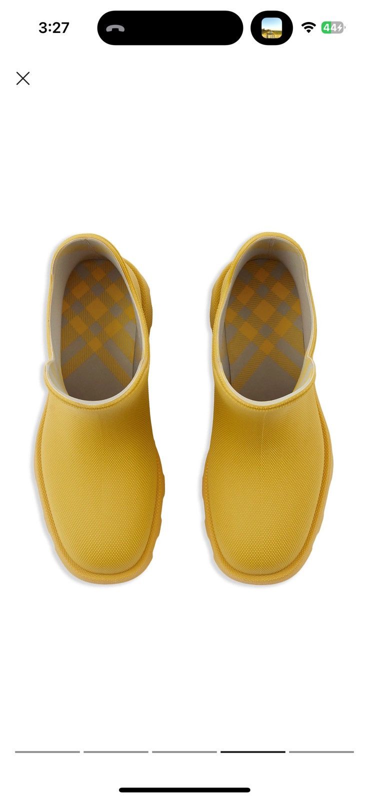 Burberry Burberry Men's Yellow Marsh Rubber Boot Size 43 Size US 10 / EU 43 - 4 Thumbnail