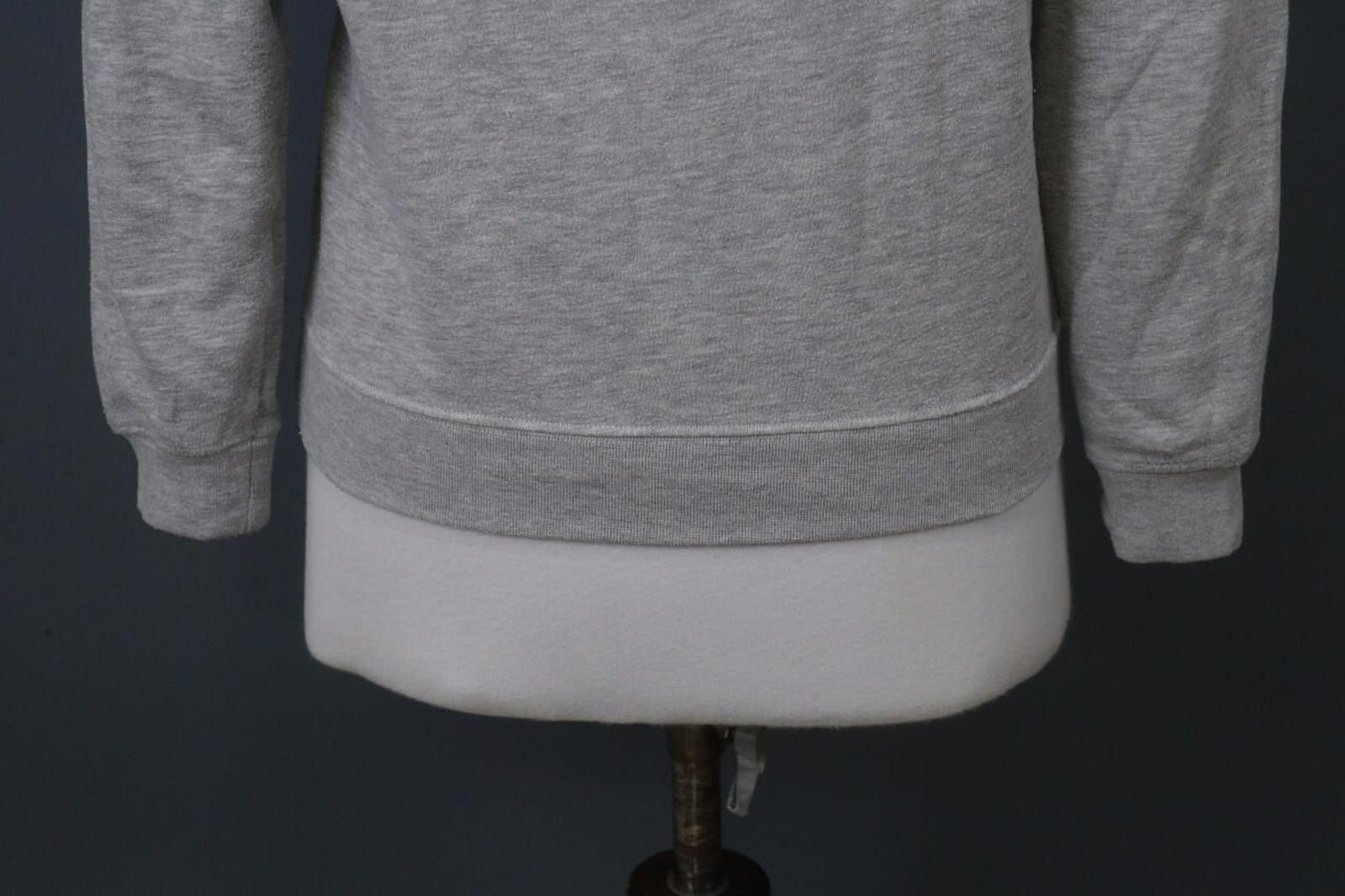 Designer Claudie Pierlot Gray Cotton Crew Neck Sweatshirt Size 1 Size M / US 6-8 / IT 42-44 - 10 Thumbnail