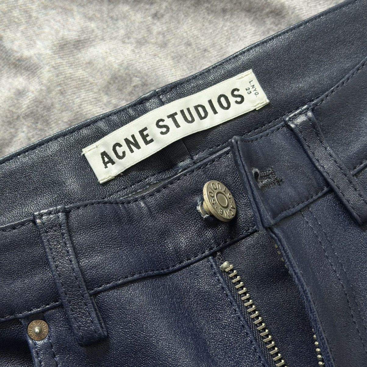 Acne Studios Acne Studios Skin 5 Pocket Lea Paw 13 Lamb Leather Pants Size 25" / US 0 / IT 36 - 8 Thumbnail