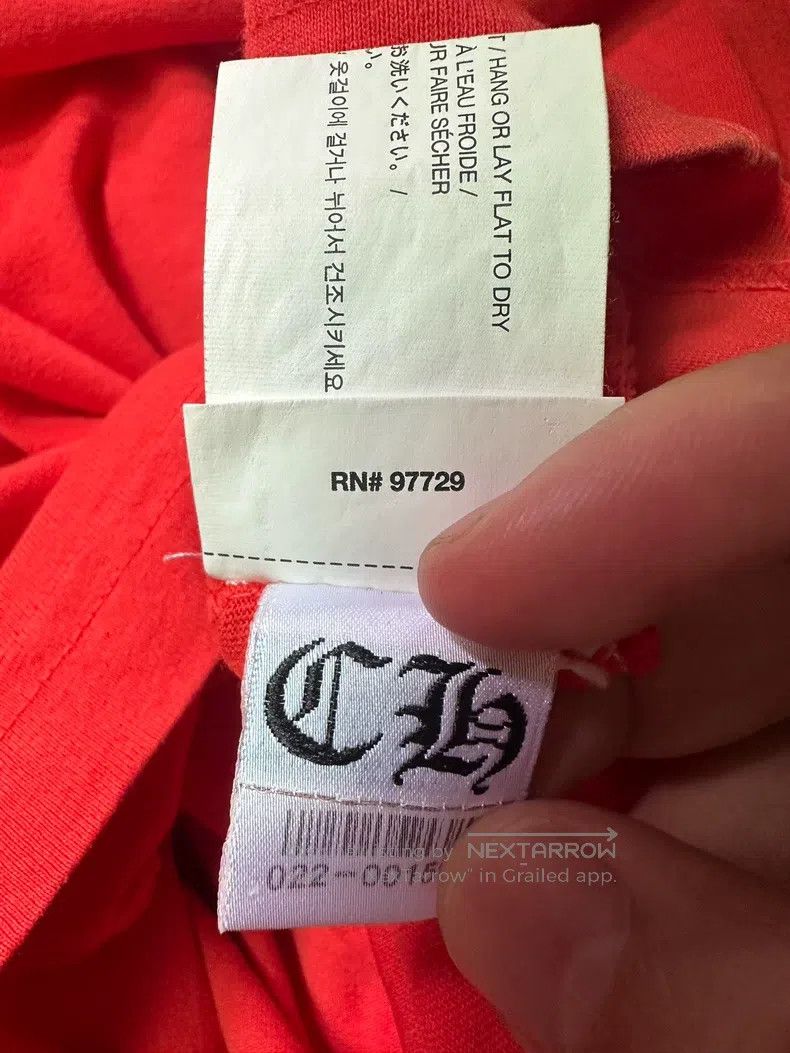 Chrome Hearts CHROME HEARTS Size S Red long sleeves Size US S / EU 44-46 / 1 - 6 Thumbnail