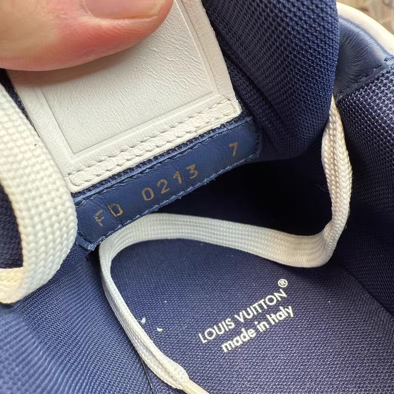 Louis Vuitton LV Trainer Sneakers White and Blue Size 41-yf Size US 7 / EU 40 - 8 Thumbnail