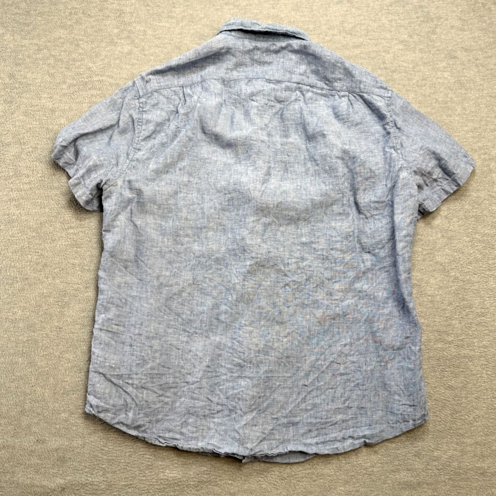 J.Crew VINTAGE: No — actually, not vintage; keep as J.CREW Shirt Mens Large Light Blue Linen Button Down Casual Size US L / EU 52-54 / 3 - 5 Thumbnail