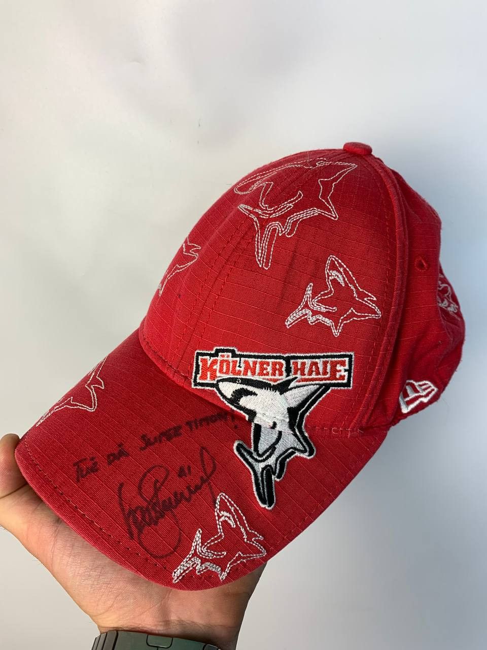 New Era × Vintage Vintage Ice Hockey Kolner Haie signed autograph Cap Hat Size ONE SIZE - 2 Thumbnail