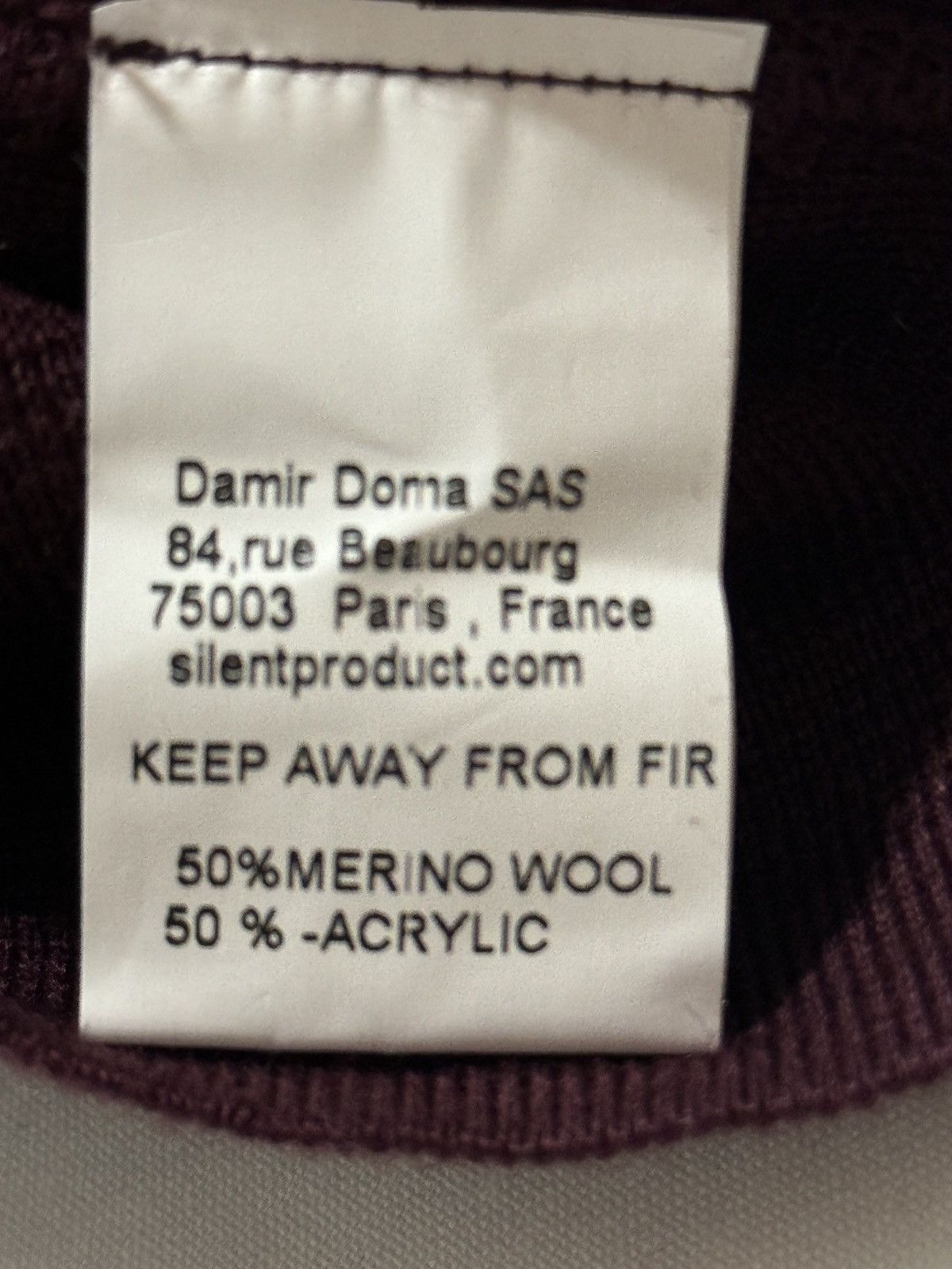 Silent By Damir Doma DAMIR DOMA Silent Cropped Sweater Mock Neck Burgundy Wool Size US M / EU 48-50 / 2 - 12 Thumbnail