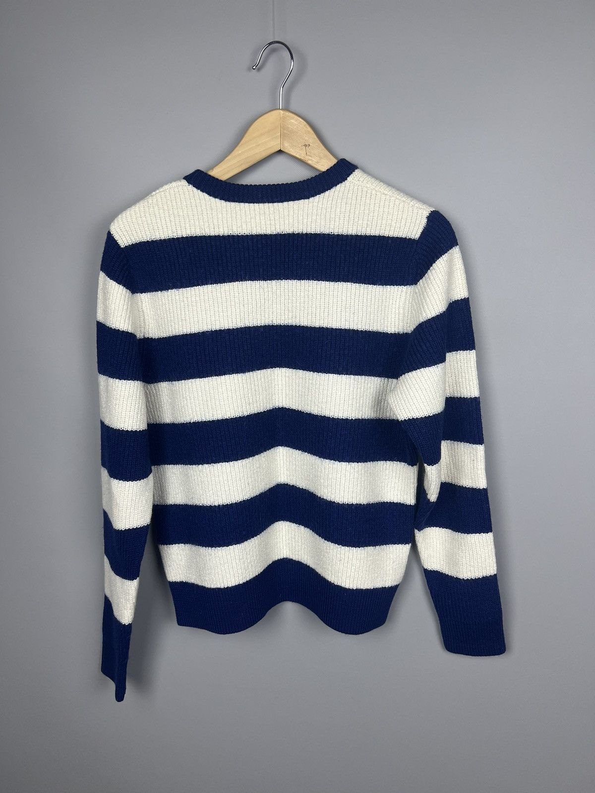 Designer × Sandro Sandro Johnny Wide Striped Crewneck Sweater Size L / US 10 / IT 46 - 7 Thumbnail
