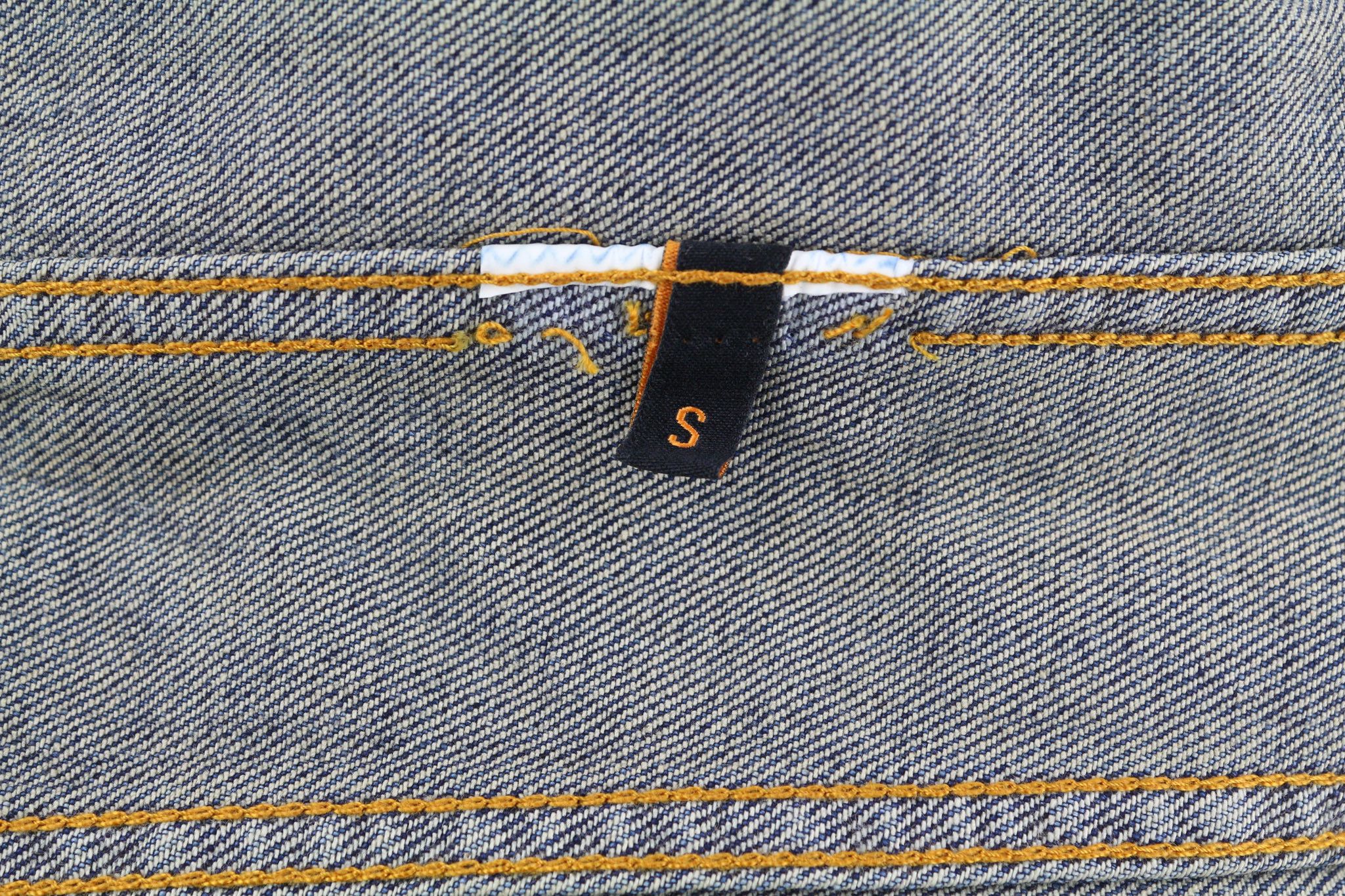 Nudie Jeans S Blue Denim Polo Neck Logo Jacket 80391 Size US S / EU 44-46 / 1 - 7 Thumbnail
