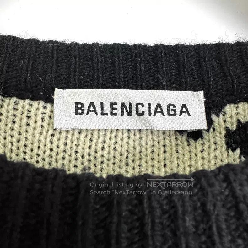 Balenciaga Balenciaga Black Full Bullet Screen Logo Sweater Size US XXS / EU 40 - 5 Thumbnail