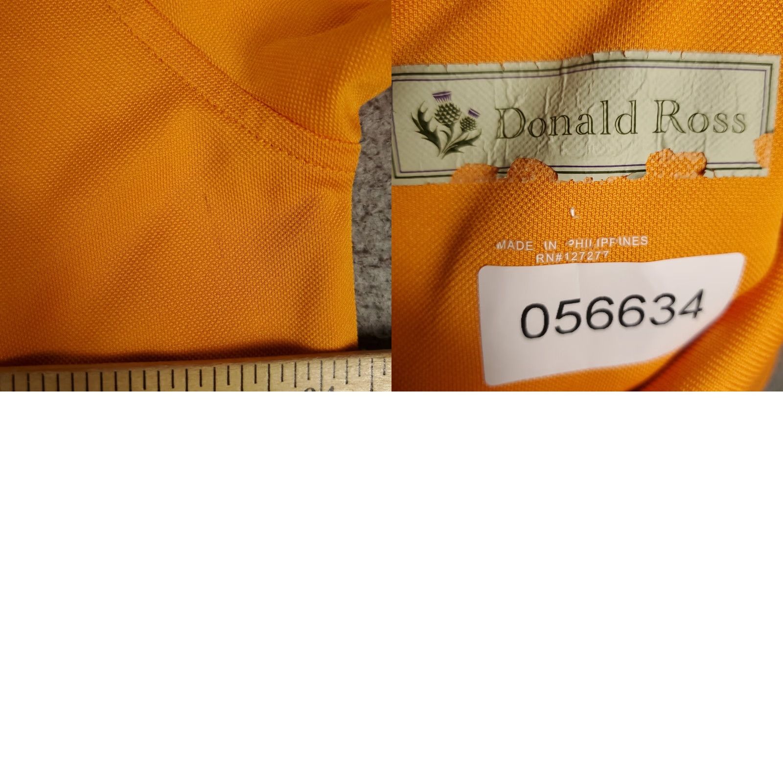 Vintage Donald Ross Polo Shirt Mens L Orange Polo Shirt Button Collar Regular Fit Golf casual Modern Preppy Size US L / EU 52-54 / 3 - 8 Thumbnail