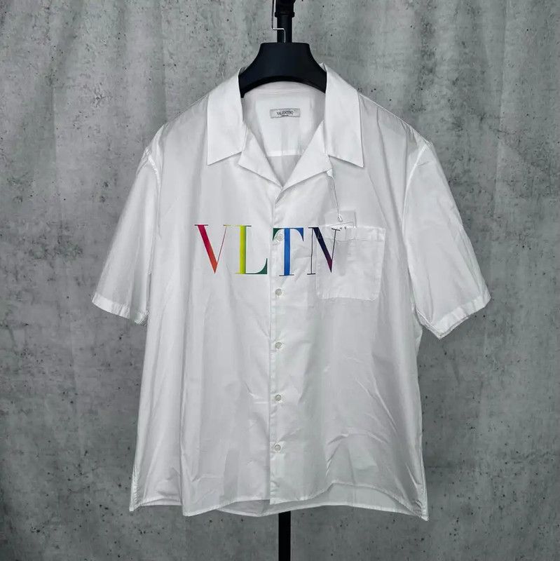Valentino Valentino Summer White Cotton Short Sleeve Shirt 0089 Size US S / EU 44-46 / 1 - 1 Thumbnail