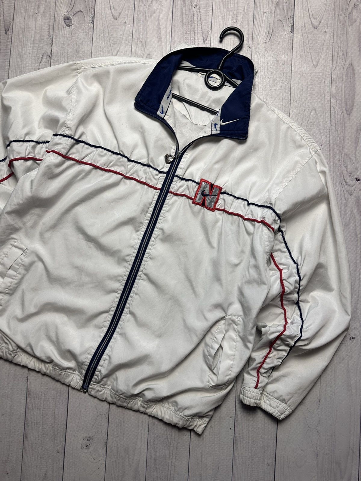 Nike × Vintage Vintage Nike track jacket logo size M rare Size US M / EU 48-50 / 2 - 2 Thumbnail