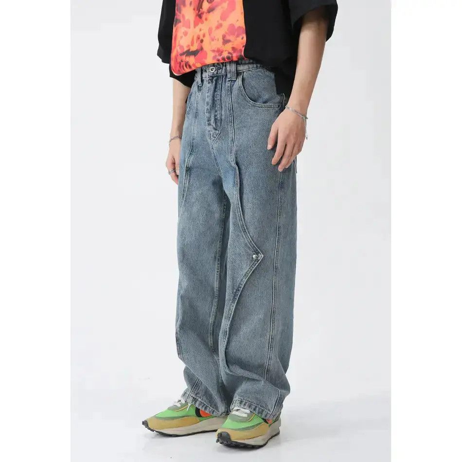 Japanese Brand Retro loose casual wide leg jeans Size US 32 / EU 48 - 1 Thumbnail