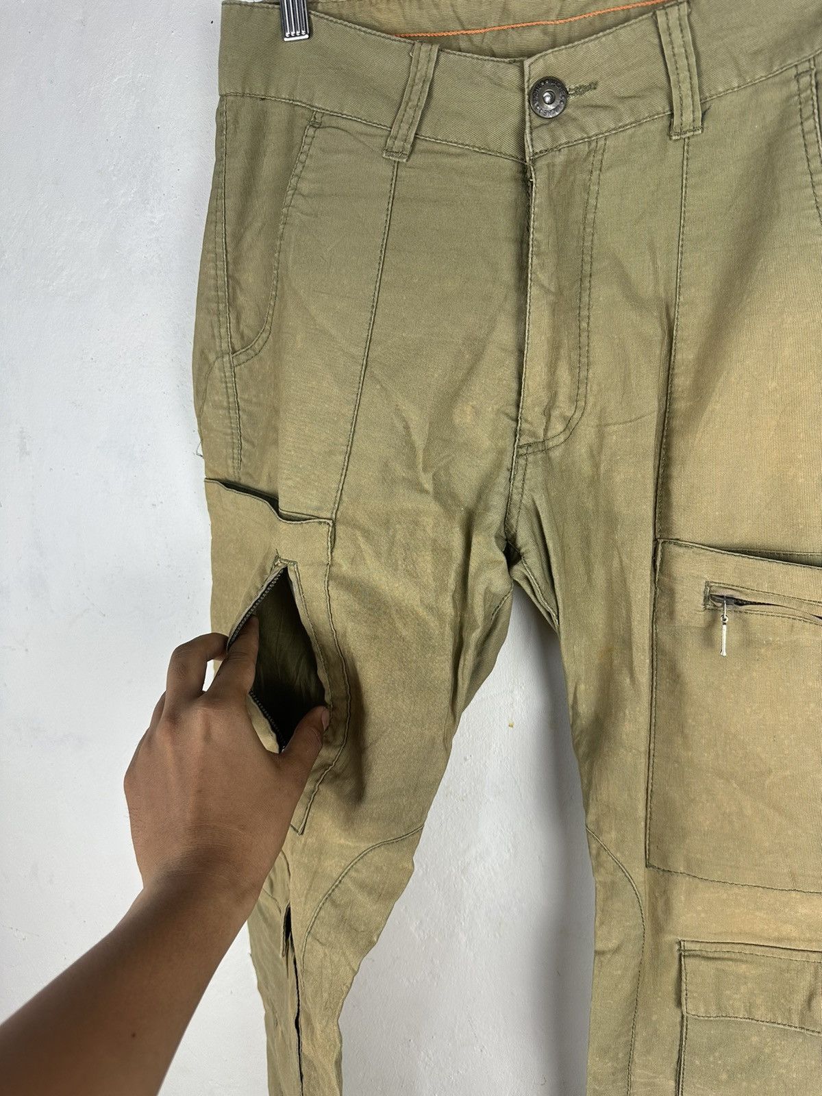 If Six Was Nine CARGO PANTS SENDITIONARIES MULTIPOCKET FADED COLOUR Size US 31 - 11 Thumbnail