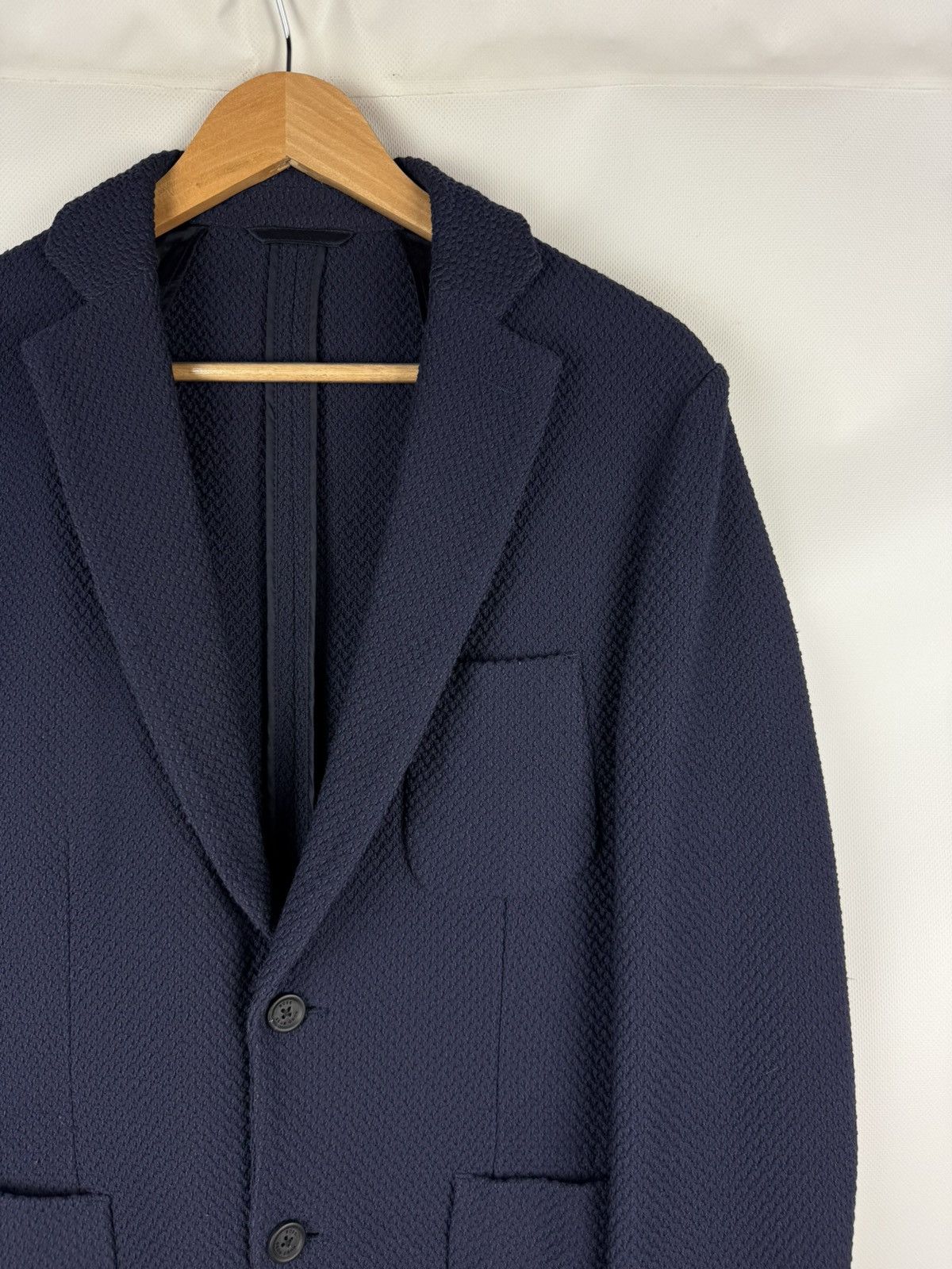 Hugo Boss Hugo Boss Marcoz21 Cotton Unlined Knitted Blazer Jacket Size 40R - 3 Thumbnail