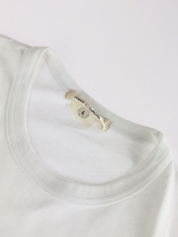 Comme des Garcons Short Sleeve Front Printed Cotton Tshirt White Size US L / EU 52-54 / 3 - 7 Thumbnail