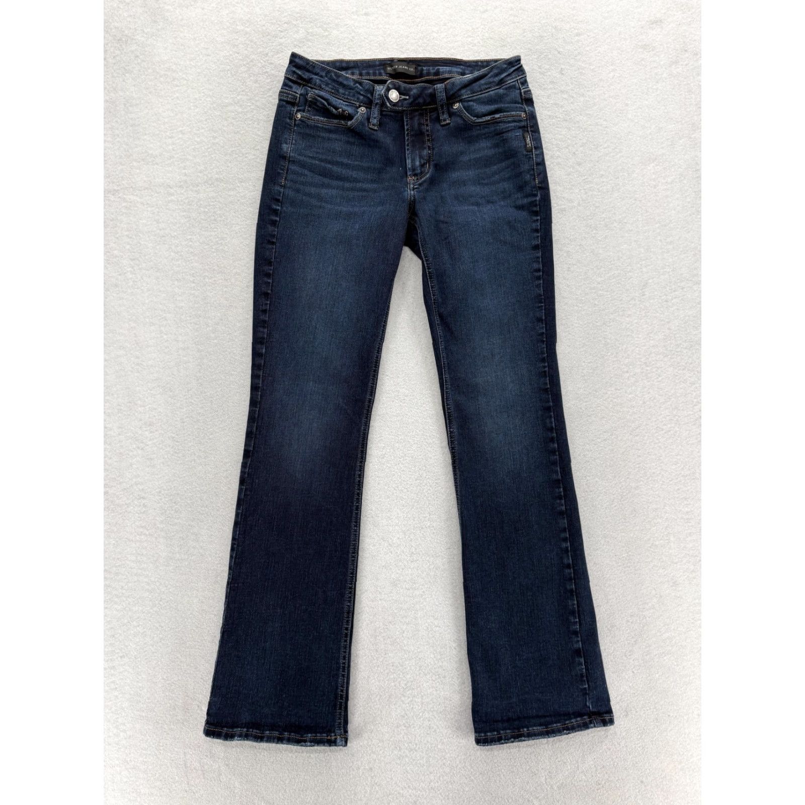 Silver Jeans Co. Silver Jeans Tuesday Slim Boot Womens 27x31 Blue Dark Wash Bootcut Stretch Y2K Jeans Size 27" / US 4 / IT 40 - 2 Thumbnail