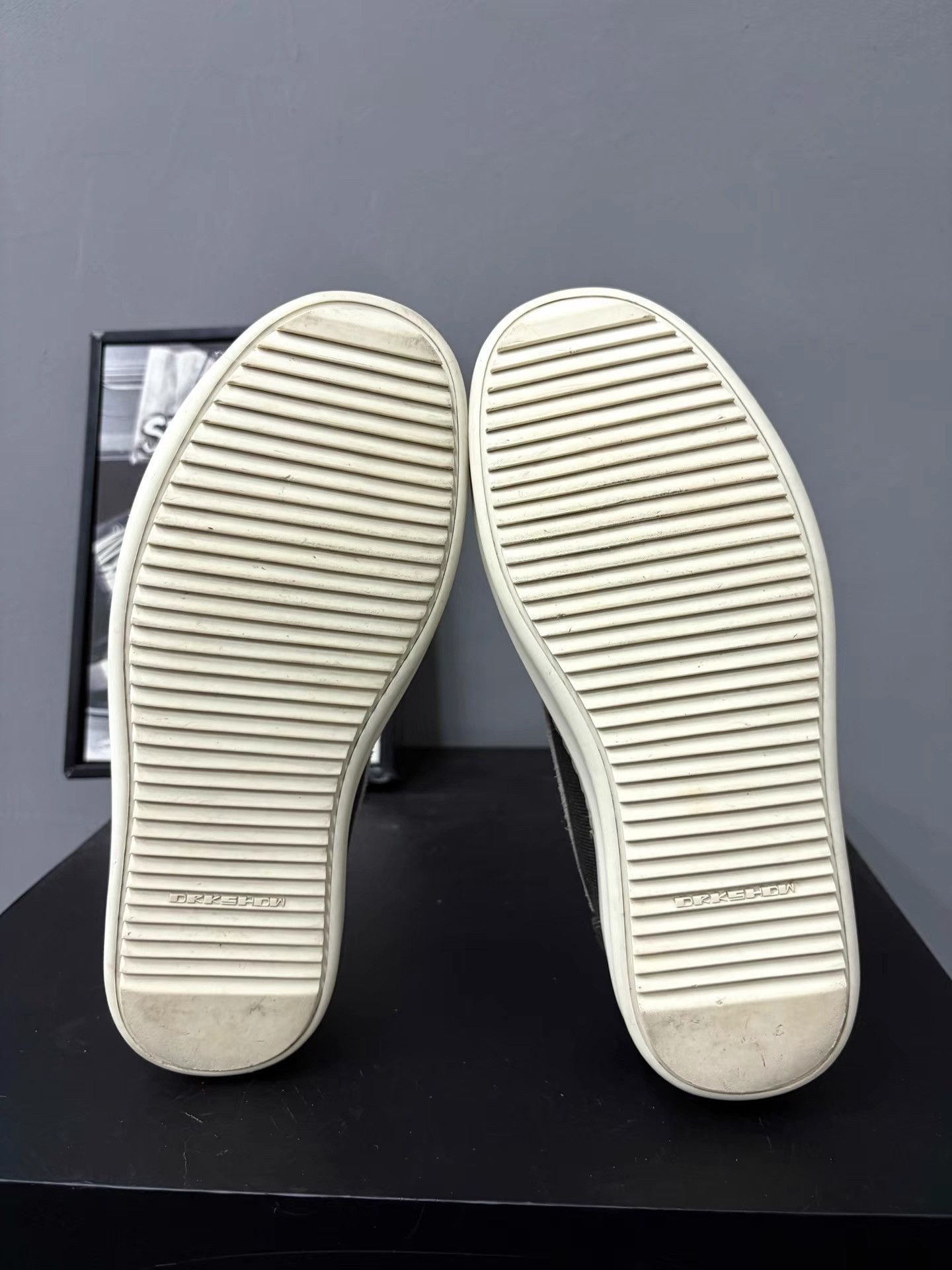 Rick Owens RickOwens Drkshdw Canvas Grey Low-Top Sneakers K34 Size US 8 / EU 41 - 8 Thumbnail