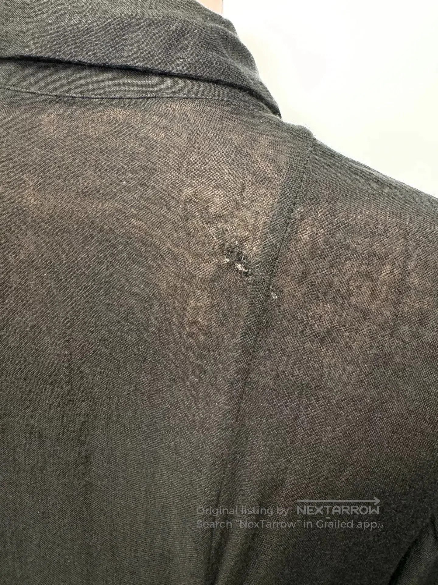 Yohji Yamamoto Yohji Yamamoto Ripped Tie Shirt. Size US S / EU 44-46 / 1 - 6 Thumbnail