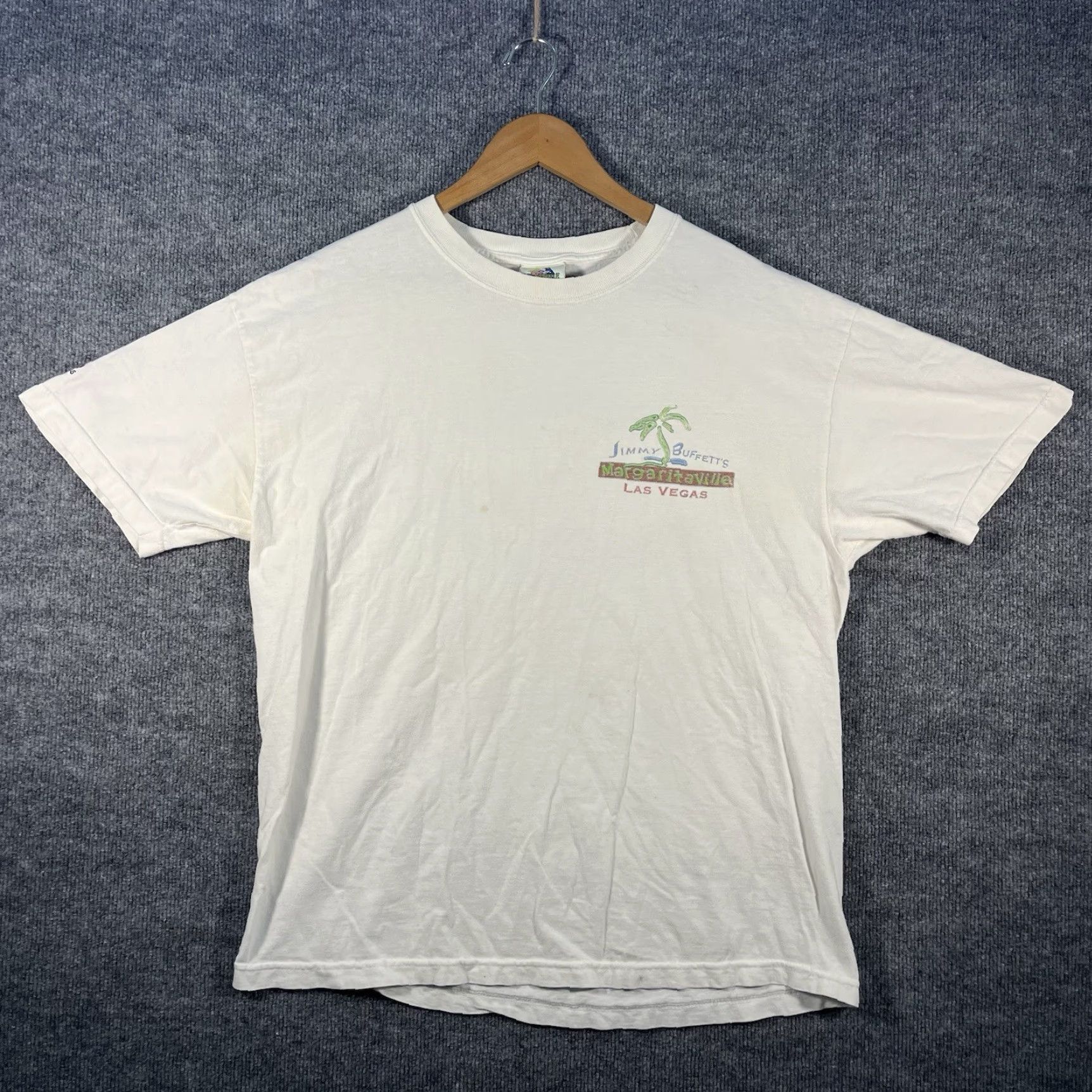 Hanes Vintage Margaritaville Jimmy Buffett T-Shirt Mens XL Parrot Las Vegas Y2K 2002 Size US XL / EU 56 / 4 - 5 Thumbnail