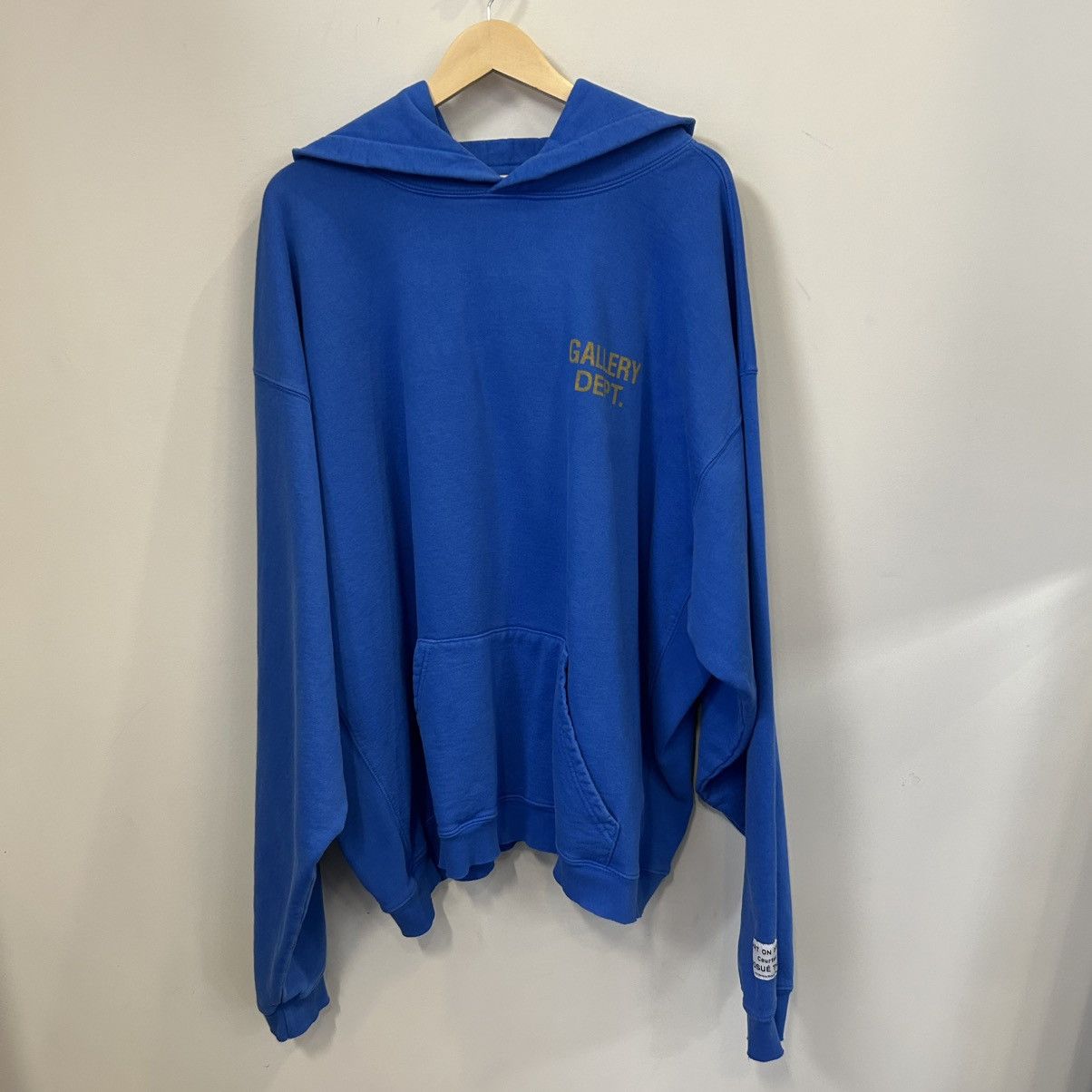 Gallery Dept. Gallery Dept Oversized Logo Print Cotton Jersey Hoodie Blue Size US XXL / EU 58 / 5 - 1 Thumbnail